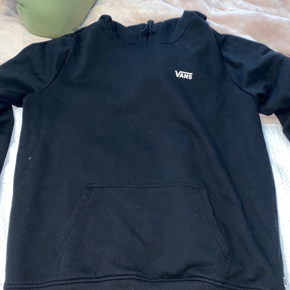 Black vans sweatshirt with flowers